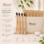 Bamboo Toothbrush for Adults (Pack of 4) | Premium Craft Paper Packaging | Charcoal Soft Bristles | Eco-Friendly & Plastic-Free - Image 4