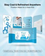 Soilsoft Ice Fresh and Aloe Vera Wet Wipes 50 Sheets Soft Moisturizing Cleansing Tissue Wipes for Face Hands Body Makeup Removal Travel Daily Hygiene Use Pack (IC + AL) - Image 5