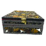 Wooden Quran Storage Box with Tasbih Mala Attached Foldable Book Reading Stand, Handmade Rehal for Quran and para - (Beads Craft Work - 13 * 4 Inch) - Image 7