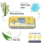 Eddie & Holly 99.9% Water Baby Wet Wipes | 2X Larger & 3X Thicker | 100% Plant based Fabric | Unscented | Zero Rash Wipes | Wipes for New Born Baby & Mother | Suitable for Sensitive Skin (1 X 60) - Image 8