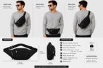 WORLD STAR Waist Bag for Men & Women | Fanny Pack for Men | Trendy Mobile Waist Pouch Pocket Bag for Girls and Boys | Waterproof Hip and Side Bags for Outdoor Hiking Travel - Image 4