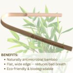 Bamboo Toothbrush & Tongue Cleaner Combo for Adults (2 Wooden Brushes + 1 Tongue Cleaner) | Activated Charcoal Soft Bristles | BPA-Free, Biodegradable, Plastic-Free Eco-Friendly Ayurvedic Oral Care Set - Image 4