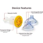 Suffocation Rescue Suction Pump, Portable Airway Suction Device For Children & Adult, Emergency Travel & Home Use First Aid Kit | Anti-Choking Hand Press Air Pump With 2 Different Size mask - Image 6
