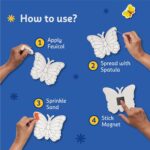 Fevicreate Sand Art Butterflies Art & Craft Kit | Includes Butterfly Templates, Multi-Coloured Sand, Magnet Strip, Spatula & More | By Fevicol | Best Gift for Boys & Girls Age 5+ | Return Gift - Image 4