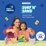 Fevicreate Sand Art Butterflies Art & Craft Kit | Includes Butterfly Templates, Multi-Coloured Sand, Magnet Strip, Spatula & More | By Fevicol | Best Gift for Boys & Girls Age 5+ | Return Gift - Image 9