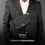 Airpack Sling Bag for Men | Crossbody Sling Bag for Travel | Waterproof Multiple Pocket Small Bag with Adjustable Strap | Side Shoulder Bag for Business, Office | Midnight Black - Image 7