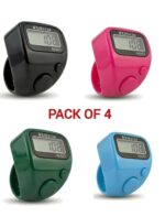 SXH5136 Digital Finger Ring Tally Counter, LCD Display, Reset Button, Pack of 4, Multicolour, tasbeeh for Pray, Finger Counter, Creates Ease - Image 3
