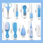 Baby Care Set 10 in 1 Manicure Grooming Kit for Newborn Baby & Toddlers | Healthcare Accessories Set with Nail Cutter, Scissors, Comb, Brush, Ear & Grooming Tools | Portable Nursery Care Travel Kit | Multicolour - Image 5
