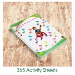 Kids Activity Kit: 365-Page Activity Sheets, Document Folder, Pencil Set, 6 Water Color, 10 Color Pencils, Magnifying Glass For Kids, Highlighter, Sketch Pen, 10 Shades Crayons - Image 3