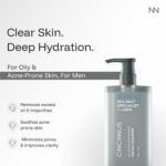 Cincinnus Oil Control & Moisturizing Facial Cleanser for Men | Deep Cleansing Face Wash with Sea Salt, Centella & Salicylic Acid | Controls Excess Oil | for Oily & Acne-Prone Skin | 210ml - Image 5