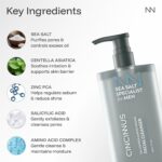 Cincinnus Oil Control & Moisturizing Facial Cleanser for Men | Deep Cleansing Face Wash with Sea Salt, Centella & Salicylic Acid | Controls Excess Oil | for Oily & Acne-Prone Skin | 210ml - Image 6