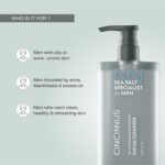 Cincinnus Oil Control & Moisturizing Facial Cleanser for Men | Deep Cleansing Face Wash with Sea Salt, Centella & Salicylic Acid | Controls Excess Oil | for Oily & Acne-Prone Skin | 210ml - Image 10