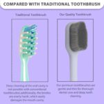 CARECUB White Flat Head Toothbrushes - BPA-Free, Ultra Soft Micro Nano Bristles for Gentle Cleaning, Perfect for Sensitive Teeth, Oral Care Bliss, Youth & Adults Pack of 2 - Image 4