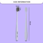 CARECUB White Flat Head Toothbrushes - BPA-Free, Ultra Soft Micro Nano Bristles for Gentle Cleaning, Perfect for Sensitive Teeth, Oral Care Bliss, Youth & Adults Pack of 2 - Image 5