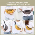 Waist Bag for Men & Women | Waterproof Crossbody Chest & Fanny Pack with 3 Zipper Compartments | Adjustable Strap, RFID Safe Pocket | Travel, Hiking, Running & Outdoor Sports (Corn Yellow) - Image 3