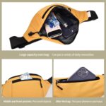 Waist Bag for Men & Women | Waterproof Crossbody Chest & Fanny Pack with 3 Zipper Compartments | Adjustable Strap, RFID Safe Pocket | Travel, Hiking, Running & Outdoor Sports (Corn Yellow) - Image 4