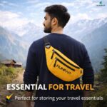 Waist Bag for Men & Women | Waterproof Crossbody Chest & Fanny Pack with 3 Zipper Compartments | Adjustable Strap, RFID Safe Pocket | Travel, Hiking, Running & Outdoor Sports (Corn Yellow) - Image 5