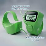 Digital Finger Ring Counter, LCD Display, LED Back Light in Display, up to 99999 (Pack of 1- Any Random Colour Will Be Sent As Per Availability) (Parrot Green) | One-Button Reset, Finger Wear Design, Compact & Portable, Tally Counter - Image 3