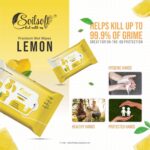 Soilsoft Lemon and Honey Almond Wet Wipes 50 Sheets Soft Moisturizing Cleansing Tissue Wipes for Face Hands Body Makeup Removal Travel Daily Hygiene Personal Care Use Pack (LEM + H&A) - Image 5