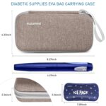 Insulin Cooler Travel Case,EVA Insulation Travel Medicine Kit with 2 Ice Packs for Diabetes Care,Insulin Pen and Other Diabetic Supplies (Brown) - Image 6