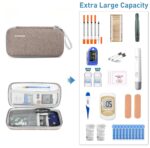 Insulin Cooler Travel Case,EVA Insulation Travel Medicine Kit with 2 Ice Packs for Diabetes Care,Insulin Pen and Other Diabetic Supplies (Brown) - Image 7