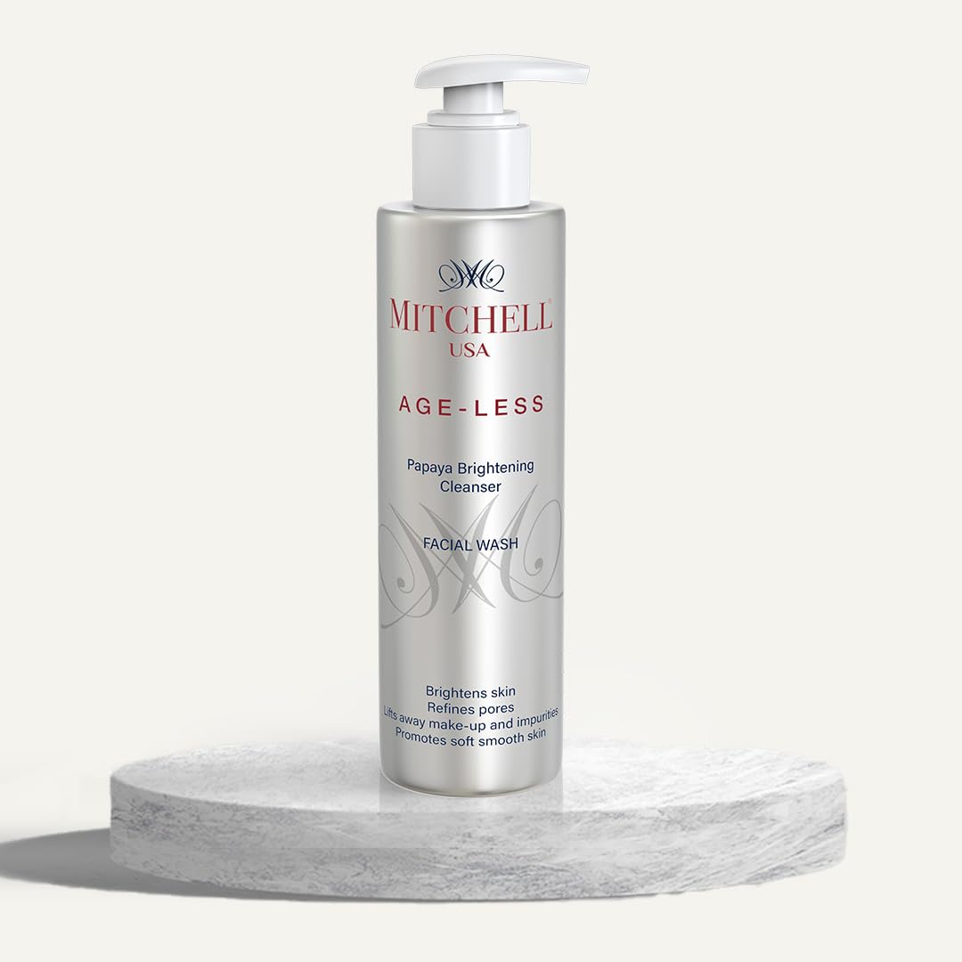 Mitchell USA Papaya Gentle Facial Cleanser for Face Brightening | Normal to Oily & Dry Skin Types | Lotus Seed, Witch Hazel, Ginger Root & Aloe Vera Extract | Glowing Skin for Men & Women | 200 ml - Image 7