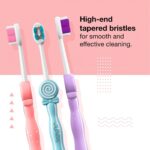 Kids Boys and Girls Toddlers Toothbrush - Oral Care, Combo of 2, Blue & Purple - Image 3