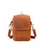 Strutt Wayfarer Brown Leather Belt Bag for Men & Women – Premium Italian Leather Bum Bag with Detachable Strap | Travel Waist Bag Crossbody Chest Sling for Travel, Hiking & Daily Use - Image 3