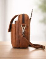 Strutt Wayfarer Brown Leather Belt Bag for Men & Women – Premium Italian Leather Bum Bag with Detachable Strap | Travel Waist Bag Crossbody Chest Sling for Travel, Hiking & Daily Use - Image 4