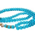 SULTAN Accessories Transparent Tasbeeh 100 Glass Beads Muslim Islamic Salat Prayer Tasbih Mala 16 Inches Long Tasbeeh Counter (Firozi Turquoise) - Image 3