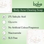 BAKE 2% Salicylic Acid Soap Scrub Treatment with Niacinamide for Body & Back Acne, Reduces Strawberry Legs | Fades Dark Spots | Non Drying Formula | Soap For Men & Women | 100g x 3 (100 g (Pack of 3)) - Image 9
