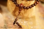 Orignal Red Sandalwood Mala, Red Sandalwood (108+1 Beads) Rosary Lal Chandan Japa Mala With Tassel For Meditation, Pooja, Chanting, Wearing; Hastkala Kendra (7MM) - Image 3