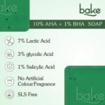 BAKE 10% AHA + 1% BHA Scrub Treatment Soap with Lactic Acid, Glycolic Acid, 1% Salicylic Acid | For Clogged Pores, Exfoliation, Strawberry Skin & Bright Underarms | Soap for Women & Men | 100g x 2 (Pack of 2) - Image 4