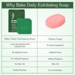 BAKE 10% AHA + 1% BHA Scrub Treatment Soap with Lactic Acid, Glycolic Acid, 1% Salicylic Acid | For Clogged Pores, Exfoliation, Strawberry Skin & Bright Underarms | Soap for Women & Men | 100g x 2 (Pack of 2) - Image 10
