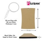 PICRAZEE DIY Wooden Plain MDF Key Chains for Wood Sheet Art &Craft, Painting, Decoupage, Resin Art Work, Mandala, Decoration, Fluid Art (20 Pcs) (Curved Rectangle 20) - Image 3