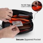 URBAN WOLF Travel Sling – Anti-Theft Travel Crossbody Sling Bag for Men & Women | Water-Resistant Chest Pack, Mobile & Passport Shoulder Bag for Daily & Travel Use – Black - Image 6