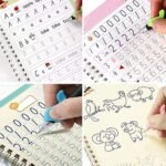 SHNMN Sank Magic Practice Copybook, (4 BOOK +1 PEN + 10 REFILL) Number Tracing Book for Preschoolers with Pen, Magic calligraphy books for kids Reusable Writing Tool - Image 6