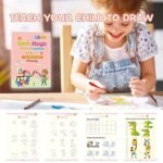 SHNMN Sank Magic Practice Copybook, (4 BOOK +1 PEN + 10 REFILL) Number Tracing Book for Preschoolers with Pen, Magic calligraphy books for kids Reusable Writing Tool - Image 7