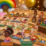 DIY Personalized Guest name MDF Return Gift Keychain for Kids | Birthday Return Gift for Kids | Children study theme Keychains - Image 3