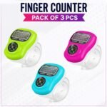 GLUN® Pack of 3 Finger Counter with Navigation Compass, 5-Digit LCD Digital Tally Counter Ring, Portable Prayer Counter for Tasbeeh, Mantra, Meditation & Counting Use - Image 3