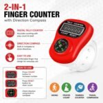 GLUN® Pack of 3 Finger Counter with Navigation Compass, 5-Digit LCD Digital Tally Counter Ring, Portable Prayer Counter for Tasbeeh, Mantra, Meditation & Counting Use - Image 4