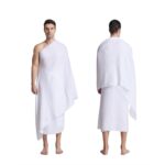 1Pcs Muslim Men's Ihram hajj Towel, Suitable for Pilgrimage Towels, Middle Eastern Islamic Clothing, 210x110cm (83x43 inches) - Image 2
