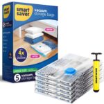 5 Large Smart Saver Vacuum bags for clothes with pump for Clothes, Packing, Blankets, Space Saver Vaccum Compression Zipper Storage Bags With Hand Pump, Airtight Reusable Packing Bags for travel - Image 2