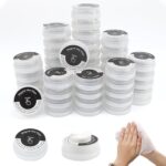 5 PCS Hand Pop Hand Wipes, Press Push Up Lemon Non-stimulating Sanitizing Mini Clean Towelettes Sanitizer, A Fun Way To Open Magical Strong Cool Wet Dry Type Portable for Travel On-the-Go Black White - Image 2