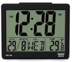Ajanta Quartz Plastic Abstract Digital Alarm and Table clock, (8 x 7 x 3.5 cm, Black, ODC 190) - Image 2