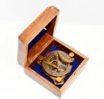 Alpha Kart Antique Brass Pocket Compass 2.5 inch, Marine Robert Frost Sundial Vintage Compass - Image 2