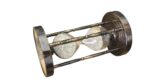 Antique Brass Hourglass with Compass | Nautical Collectible | Unique Vintage Desk Decor - Image 2