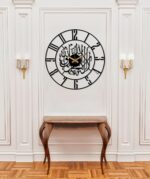 Arabs Kalima Shahada Metal Islamic Wall Clock for Living Room | Modern Islamic Wall Art Decor | Silent Big Arabic Wall Watch for Home Decor, Muslim Gifts (Kalima Shahada, 50 CM) - Image 2