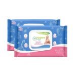 Baby Wet Wipes 72 Wipes Each Alcohol-Free Baby Wipes with Vitamin E Gentle Extra Moist & Soft Cleansing Wipes for Newborns and Sensitive Skin (Pack of-2) - Image 2