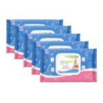 Baby Wipes 72 Wipes x 5 Packs (360 Wipes) | Alcohol-Free Wet Wipes with Aloe Vera & Vitamin E | Extra Thick, Soft & Moist Baby Wipes for Newborns, Infants & Sensitive Skin - Image 2